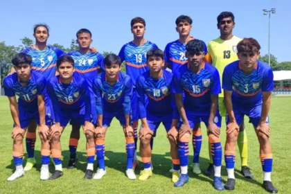 India U-17 men's team, practice game,