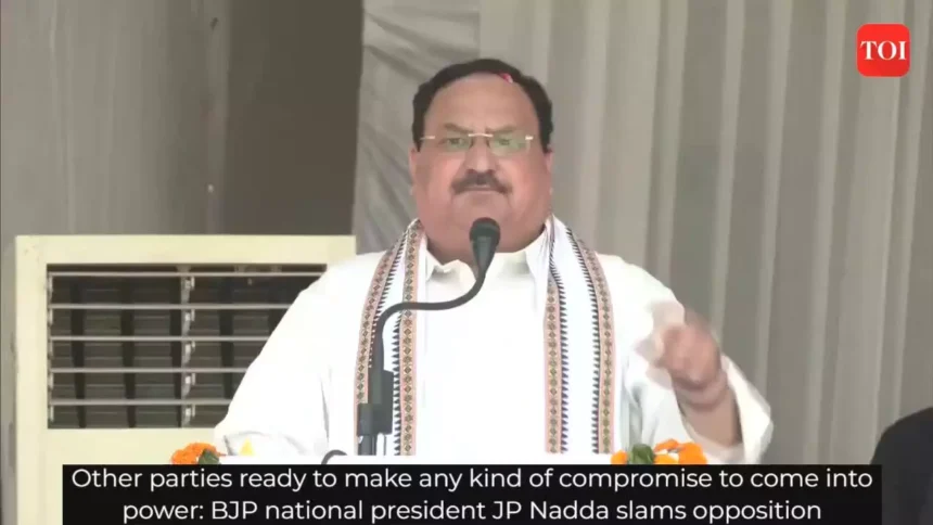 BJP President J.P. Nadda accuses opposition parties of prioritizing power grab over development