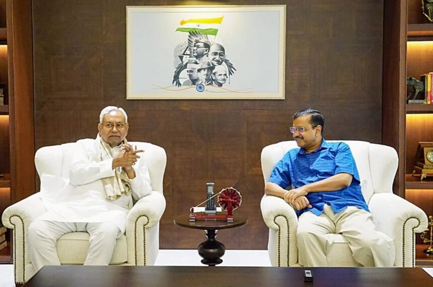 Bihar CM Nitish Kumar meets Delhi CM Arvind Kejriwal