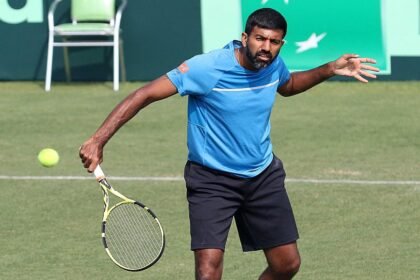 Kolkata: India's Rohan Bopanna during a practice session ahead of Davis Cup in Kolkata on Jan 31, 2019.