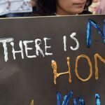 Girl protesting to stop "Honour" Killings