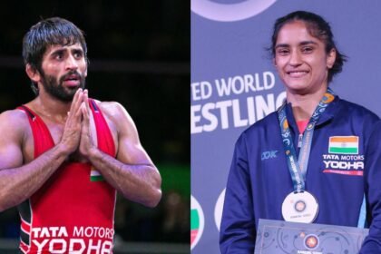 Indian Wrestlers Bajrang Punia and Vinesh Phogat