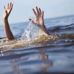 Child drowning in water