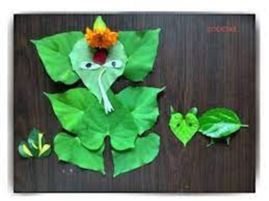 Crafting an Eco-Friendly Celebration: Making a Leaf Ganesha