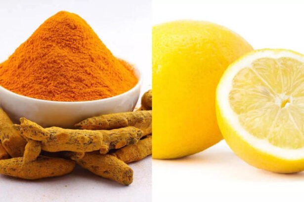 lemon and turmeric paste with brush