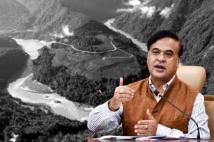 Brahmaputra River flowing through Assam