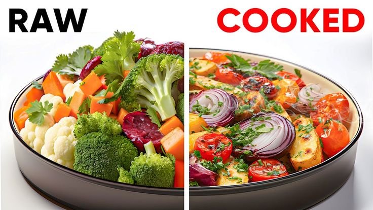 raw vs cooked veggies