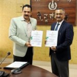 DACS and ITBP officials signing MoU for local farm produce supply in Sikkim