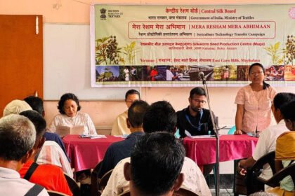Farmers in East Garo Hills practicing scientific sericulture methods to boost silk production in Meghalaya