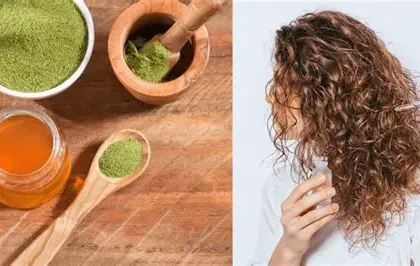 Fresh moringa leaves used for natural hair growth remedies