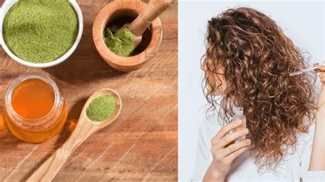 Fresh moringa leaves used for natural hair growth remedies