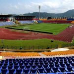 View of Bhogeswar Baruah stadium in Guwahati after renaming ceremony