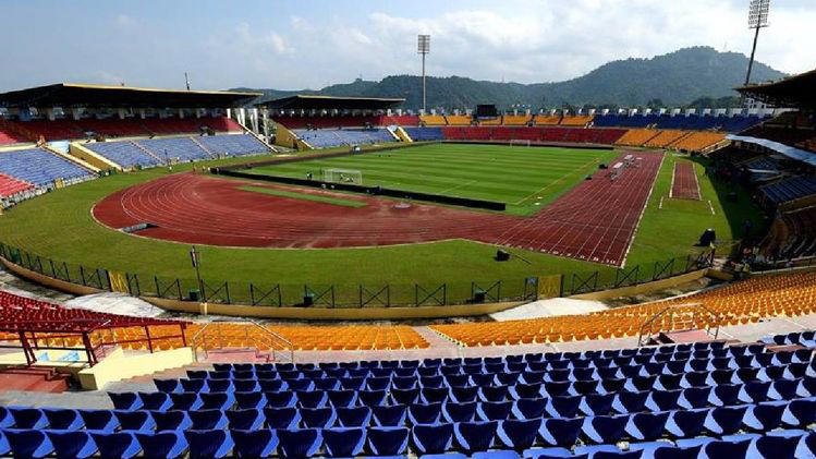 View of Bhogeswar Baruah stadium in Guwahati after renaming ceremony
