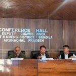 Officials discussing disaster readiness in West Kameng coordination meeting
