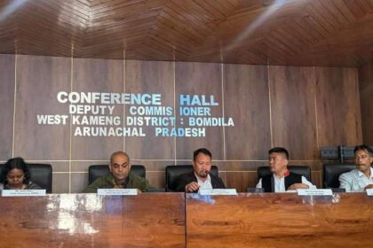 Officials discussing disaster readiness in West Kameng coordination meeting
