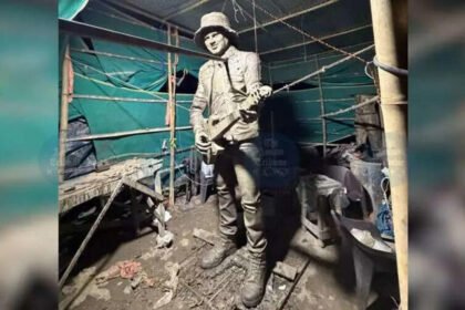 Life-Size Statue of Zubeen Garg Under Construction in Nagaon