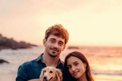 Charles Leclerc and Alexandra Saint Mleux