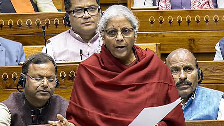 Union Finance Minister Nirmala Sitharaman speaks in the Parliament