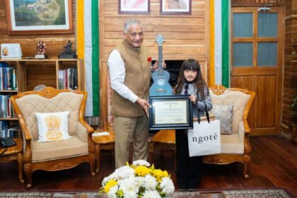 Mizoram Governor felicitates 9-year-old singing prodigy Esther Hnamte for national honour