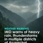 Dark thunderstorm clouds over mountains in Arunachal Pradesh