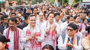 Assam Congress nominations filed with Gaurav Gogoi leading rally in Jorhat elections campaign