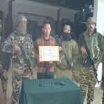 Security forces apprehend a cadre of NSCN (Khango) faction during an operation in Tirap district of Arunachal Pradesh