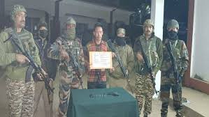 Security forces apprehend a cadre of NSCN (Khango) faction during an operation in Tirap district of Arunachal Pradesh