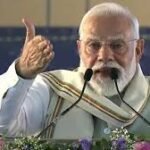 PM Narendra Modi speaking at a rally in Assam criticising Congress