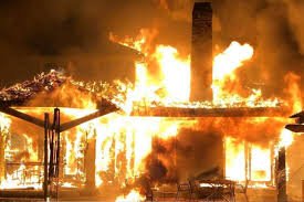 Fire incident destroying houses in North Lakhimpur Assam
