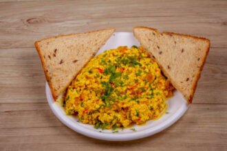 Paneer Bhurji with Whole Wheat Toast