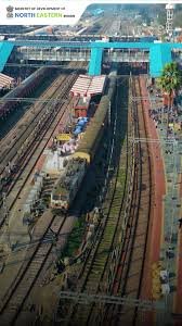 Ashish Bansal reviewing construction progress at Awangkhul Railway Station in Noney district.