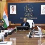 Manipur CM Yumnam Khemchand Singh chairing high-level cabinet meeting with ministers and officials