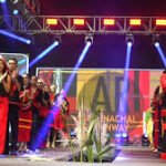 Models walking ramp at Arunachal Runway 4.0 Finale in Nyokum Lapang