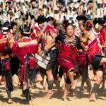 Traditional dancers performing during Nagaland Hornbill festival prep event