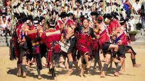 Traditional dancers performing during Nagaland Hornbill festival prep event