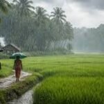 Dark clouds over India during monsoon season with below average rainfall forecast