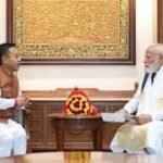 Sikkim Chief Minister Prem Singh Tamang meeting Prime Minister Narendra Modi to discuss development and trade