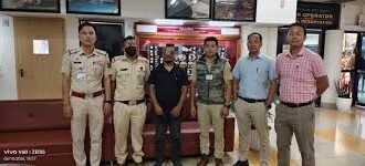 Security officials at Imphal Airport after major drug seizure