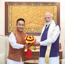 Prime Minister Narendra Modi attending Sikkim statehood golden jubilee celebration