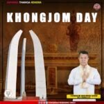 People honoring martyrs during Khongjom Day observance in Tripura