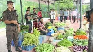 Traders and locals at border haat during border trade resumption India initiative