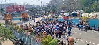 Villagers protesting over land compensation in Dima Hasao affecting highway work