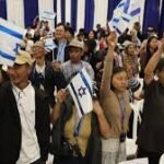 Members of the Bnei Menashe community preparing for relocation flights to Israel from Northeast India