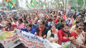 Tripura protest global war rally by Juktibad Bikash Mancha in Agartala