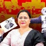 Namcha Kipken taking oath as Manipur first woman deputy CM representing Kuki Zo community