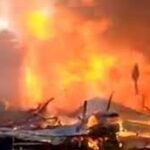 Firefighters controlling blaze at eatery in Motphran Shillong