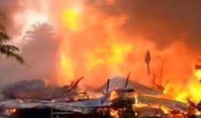 Firefighters controlling blaze at eatery in Motphran Shillong