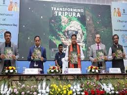 Tripura Government Press Updates showing ICA official press releases on governance and development projects