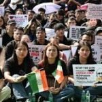 Indigenous community members demanding Sixth Schedule status in Manipur