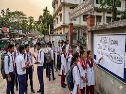 Students checking Assam HS Results Date online update